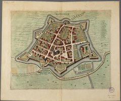 Wageningen stadsplattegrond, c. 1698
