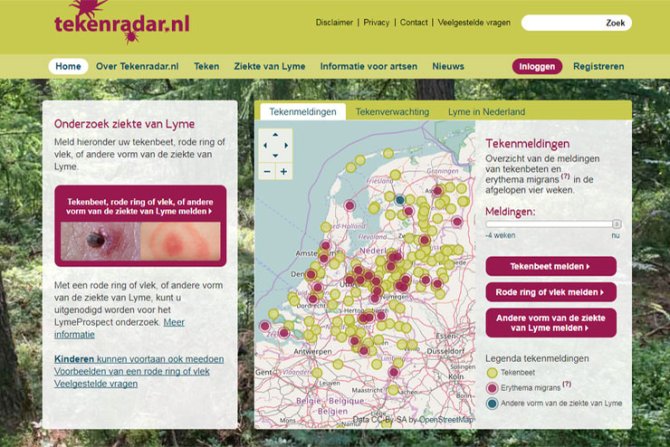 Screenshot van Tekenradar.nl op dinsdag 22 augustus 2017 (Bron: Tekenradar.nl)