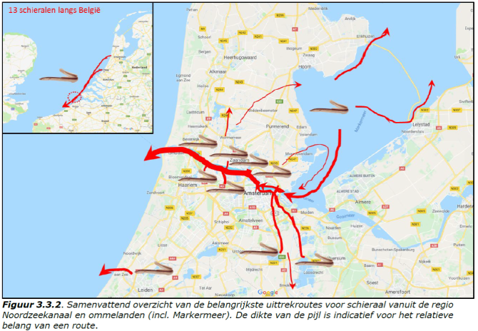 Example of a large integral VEMCO study conducted in the North Sea Canal in 2017-2018 and published in 2019 (Image: Erwin Winter)