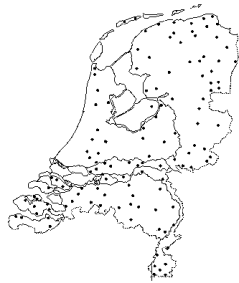 Locations of white clover populations analysed.