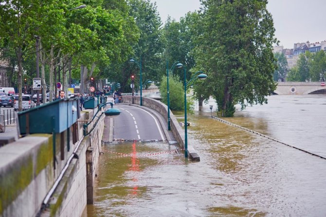 Increasingly intense downpours cause cities to flood.