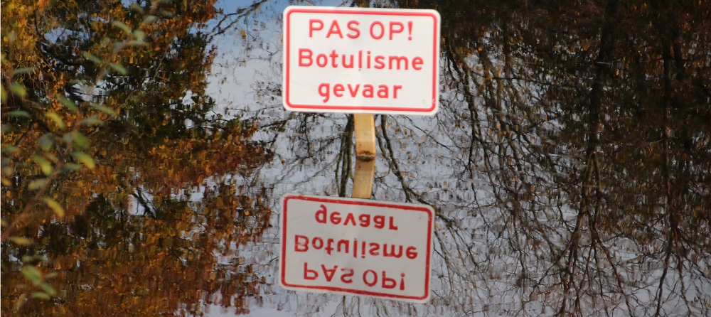 Botulisme warning sign in the Netherlands