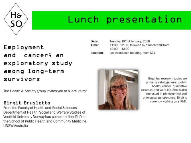 Invitation lunch presentation Birgit Brusletto