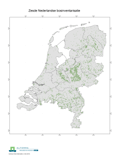 Map of the Netherlands with sampling points