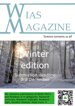 WIAS magazine - deadline to submit to winter edition December 3rd 2021
