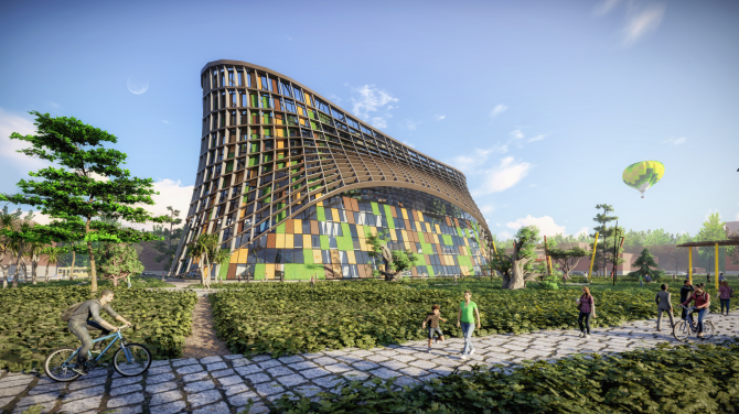 The urban greenhouse design of team Bagua (Credit: Team Bagua).