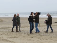 The film crew on the beach of Texel (© Suze Kühn)
