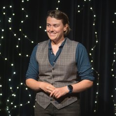 Emma Holmes, host of the Storytelling Night - Culture Shock 