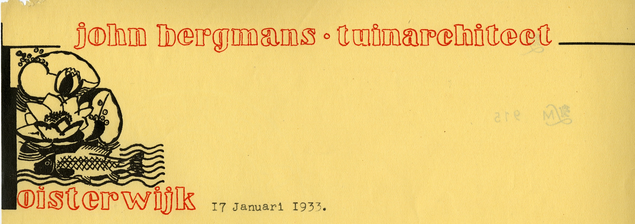 Logo John Bergmans, 1930-1940 (Koninklijke Bibliotheek/National Library of the Netherlands, Den Haag)