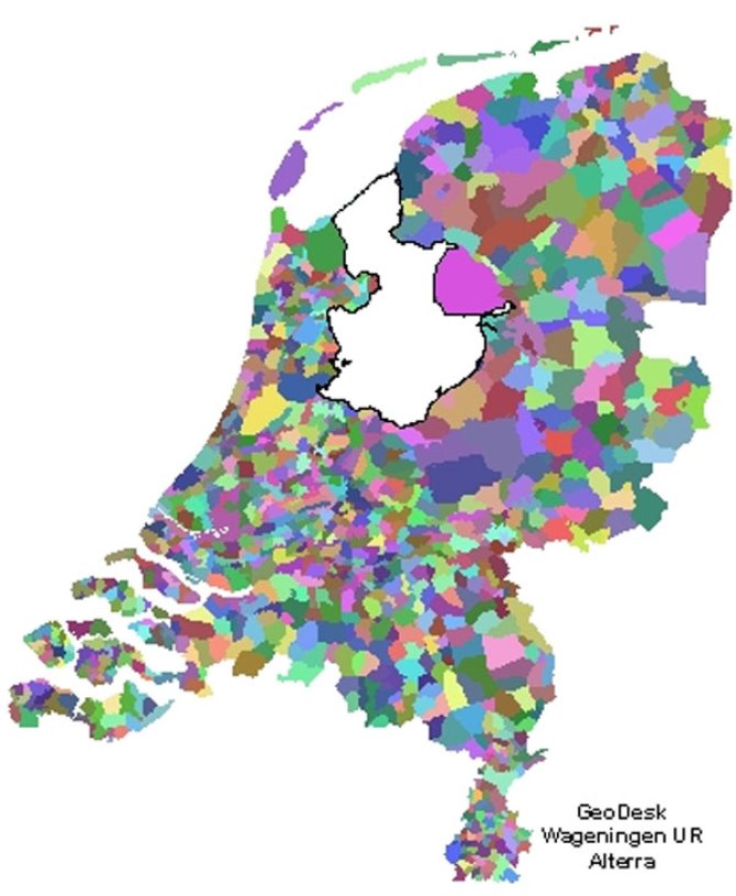 Nederlandse gemeentengrenzen anno 1950