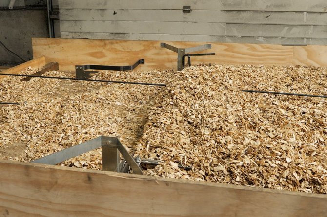 A large, shallow tray catches the manure by sliding below the substrate. Photo: Bram Bos