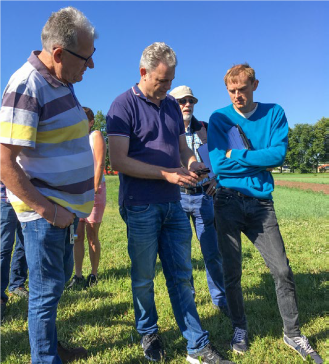 Testing SQAPP in the field in Estonia with Klaas Oostindie, Luuk Fleskens and Alar Astover. Photo: Xiaomei Yang