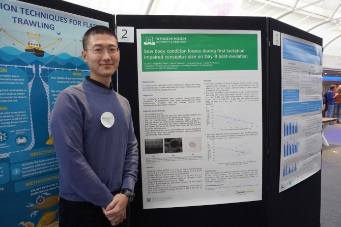 Hao Ye with his poster