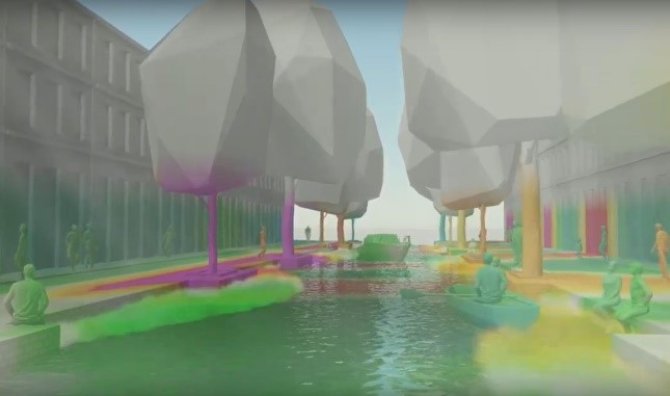 Fig 1. Still from final animations that depict spatial prototypes of new water environments   