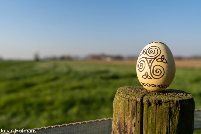 Try a Klompenpad, walking across the fields. An egg that was hidden in the grass became my object. Afterwards the egg was put back, for the next person to find it.