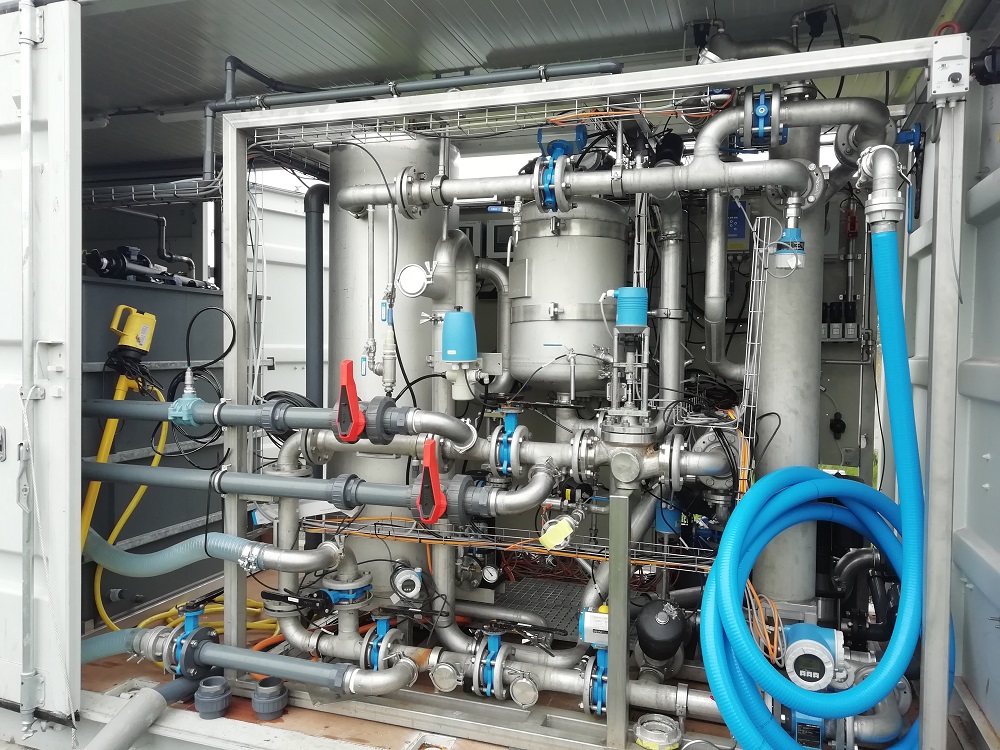 A trial installation managed by PWN, in Wervershoof, where the options for using purified wastewater as a water source for potable and non-potable applications is being investigated. Photo: Jan Specker